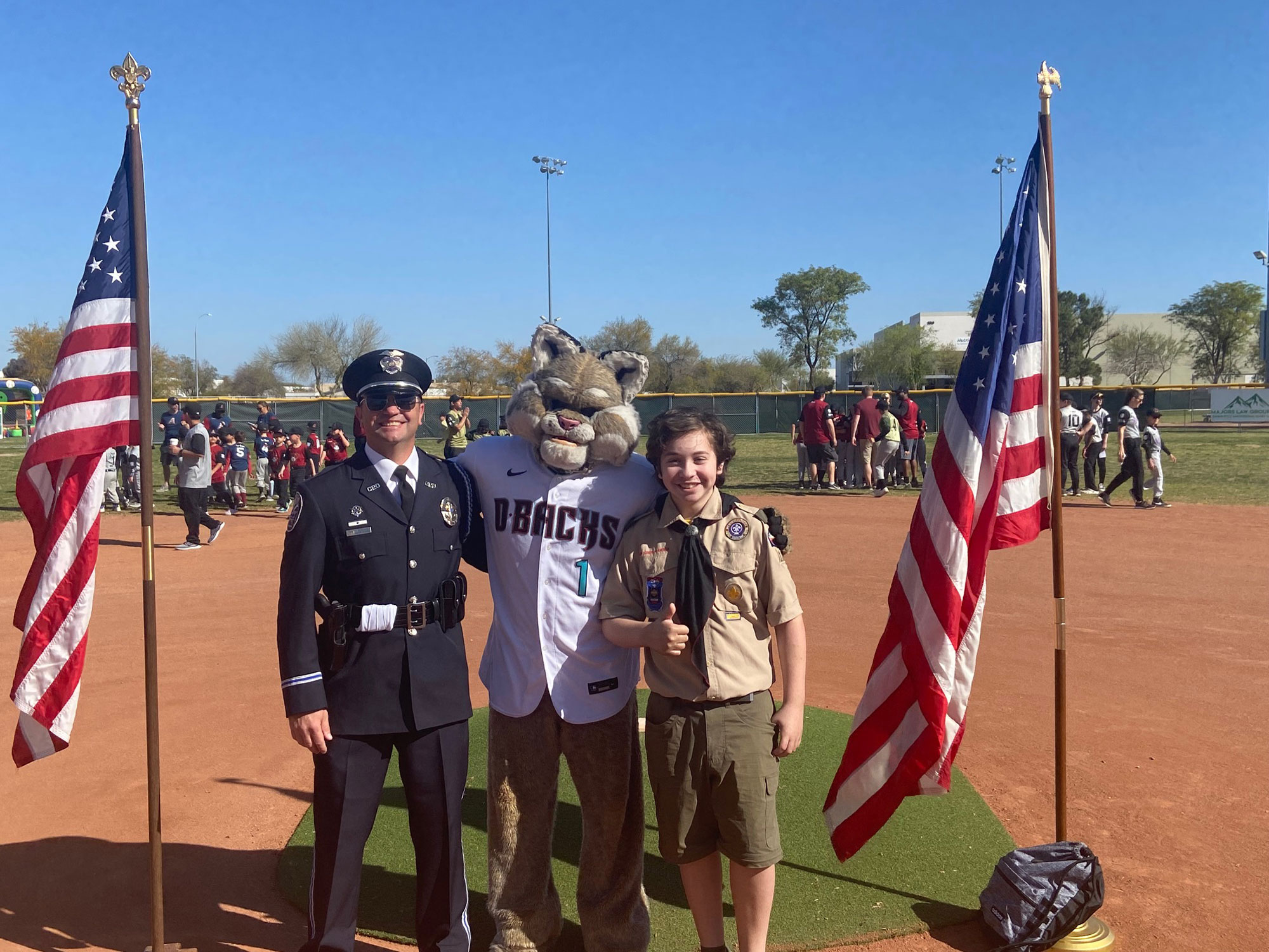 Boy Scout Troop 172 Diamondbacks game